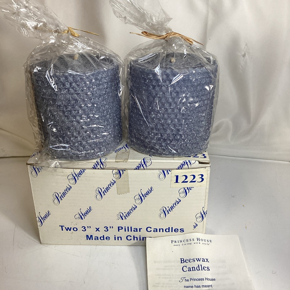 Princess House 1223 Two Pillar Beeswax 3" Candle New